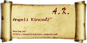 Angeli Kincső névjegykártya
