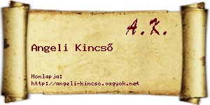 Angeli Kincső névjegykártya